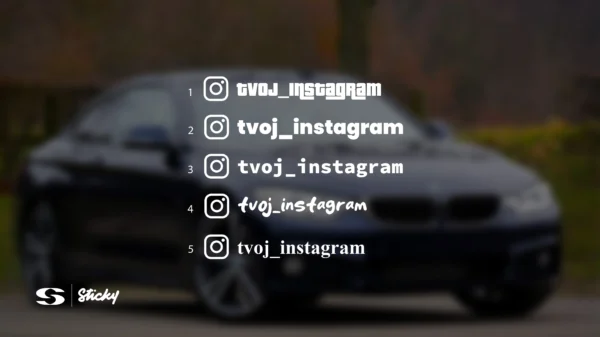 instagram nalepka na auto